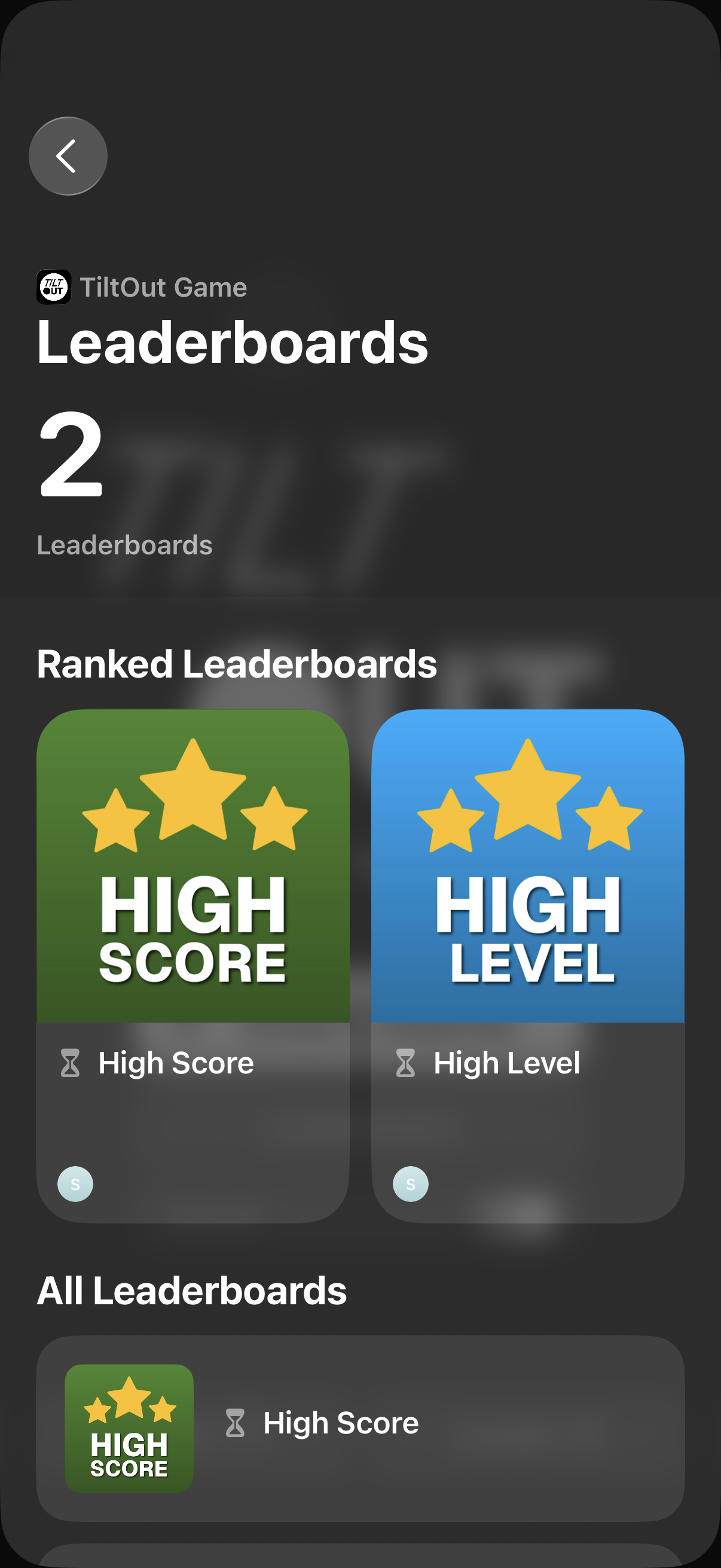 In-game leaderboard